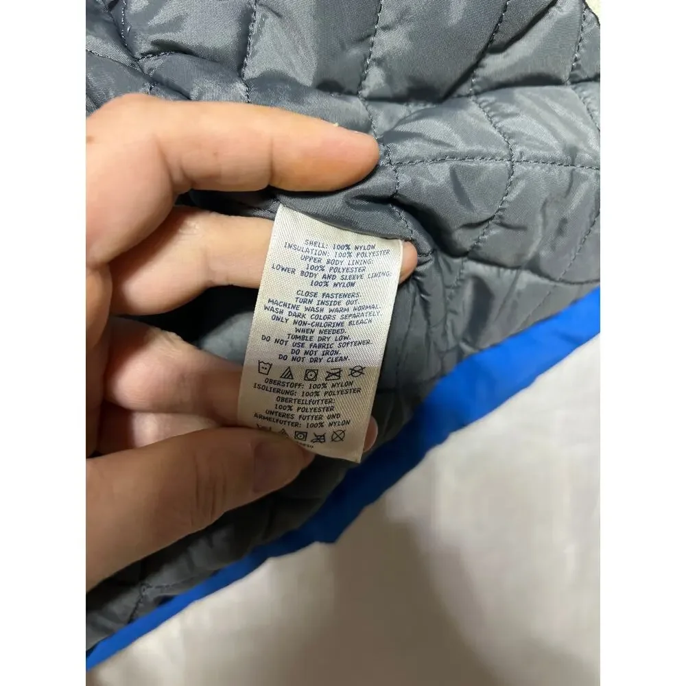Lands End Coat Kids Lrg Blue The Squall Fleece Lined Parka Windproof Waterproof